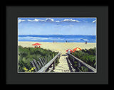 Ogunquit Footbridge Beach Ogunquit Maine - Framed Print