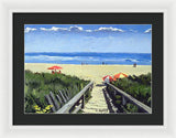 Ogunquit Footbridge Beach Ogunquit Maine - Framed Print