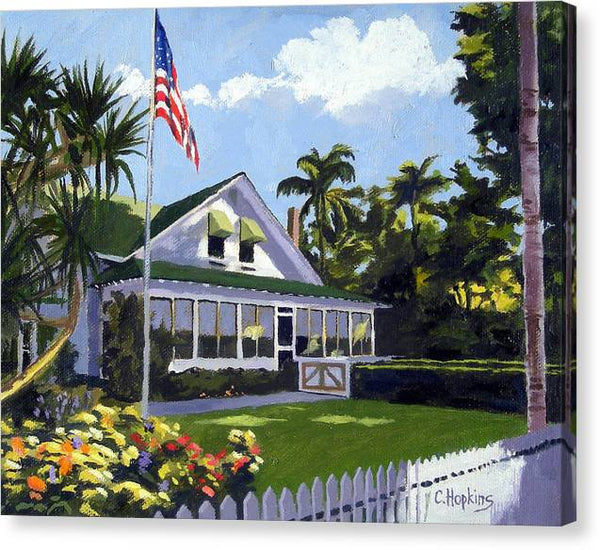 Palm Cottage Naples Florida - Canvas Print