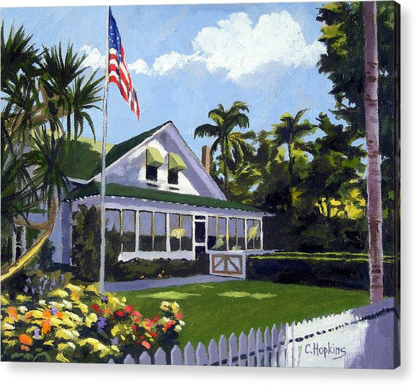 Palm Cottage Naples Florida - Acrylic Print