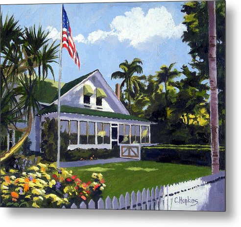 Palm Cottage Naples Florida - Metal Print
