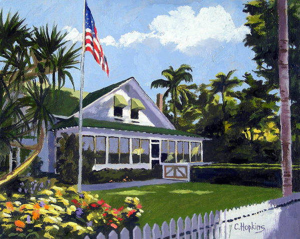 Palm Cottage Naples Florida - Art Print