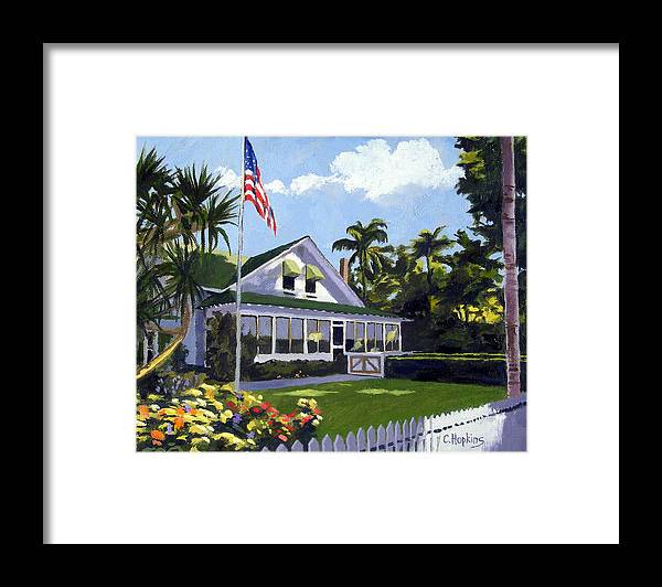 Palm Cottage Naples Florida - Framed Print