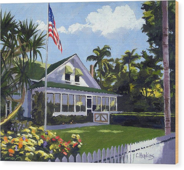 Palm Cottage Naples Florida - Wood Print