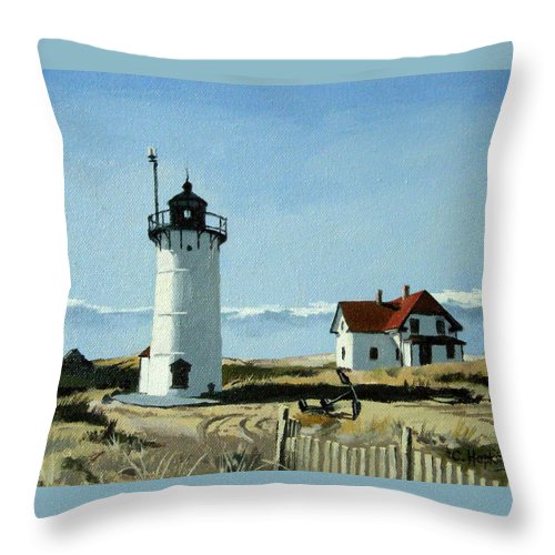 Race Point Lighthouse Provincetown Cape Cod Massachusetts - Throw Pillow