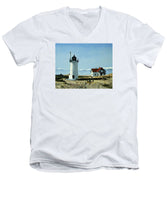Race Point Lighthouse Provincetown Cape Cod Massachusetts - Men's V-Neck T-Shirt