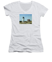 Race Point Lighthouse Provincetown Cape Cod Massachusetts - Women's V-Neck