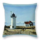 Race Point Lighthouse Provincetown Cape Cod Massachusetts - Throw Pillow
