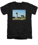 Race Point Lighthouse Provincetown Cape Cod Massachusetts - Men's V-Neck T-Shirt