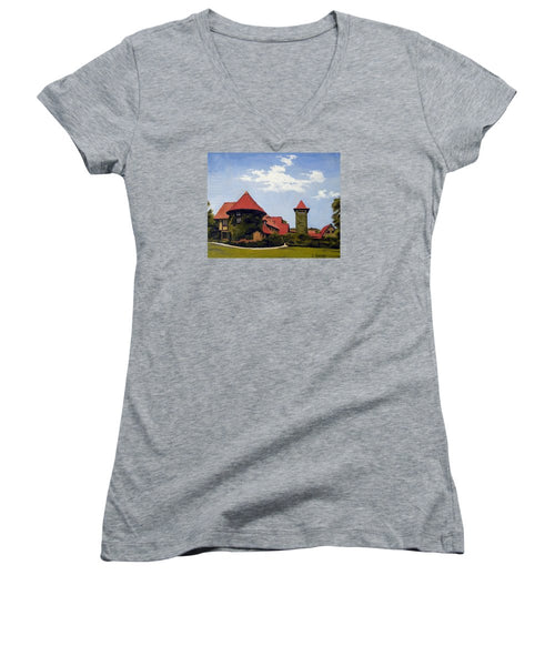 Saint Clements Castle Portland Connecticut - Women's V-Neck