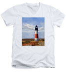 Sankaty Head Lighthouse Nantucket Massachusetts - Men's V-Neck T-Shirt