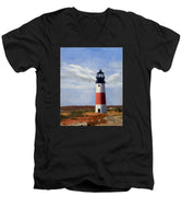 Sankaty Head Lighthouse Nantucket Massachusetts - Men's V-Neck T-Shirt