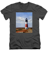 Sankaty Head Lighthouse Nantucket Massachusetts - Men's V-Neck T-Shirt