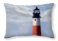 Sankaty Head Lighthouse Nantucket Massachusetts - Throw Pillow