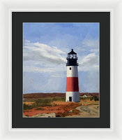 Sankaty Head Lighthouse Nantucket Massachusettse - Framed Print