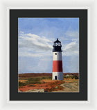 Sankaty Head Lighthouse Nantucket Massachusettse - Framed Print