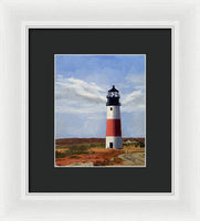 Sankaty Head Lighthouse Nantucket Massachusettse - Framed Print