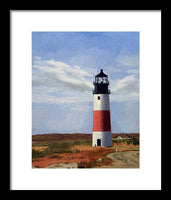 Sankaty Head Lighthouse Nantucket Massachusettse - Framed Print