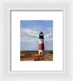 Sankaty Head Lighthouse Nantucket Massachusettse - Framed Print