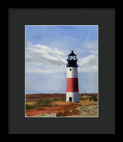 Sankaty Head Lighthouse Nantucket Massachusettse - Framed Print