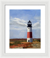 Sankaty Head Lighthouse Nantucket Massachusettse - Framed Print
