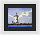 Saybrook Breakwater Lighthouse Old Saybrook Connecticut - Framed Print