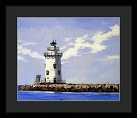 Saybrook Breakwater Lighthouse Old Saybrook Connecticut - Framed Print