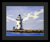 Saybrook Breakwater Lighthouse Old Saybrook Connecticut - Framed Print