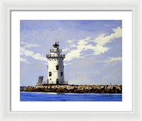 Saybrook Breakwater Lighthouse Old Saybrook Connecticut - Framed Print