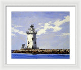 Saybrook Breakwater Lighthouse Old Saybrook Connecticut - Framed Print