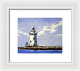 Saybrook Breakwater Lighthouse Old Saybrook Connecticut - Framed Print