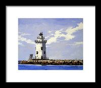 Saybrook Breakwater Lighthouse Old Saybrook Connecticut - Framed Print