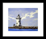 Saybrook Breakwater Lighthouse Old Saybrook Connecticut - Framed Print