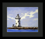 Saybrook Breakwater Lighthouse Old Saybrook Connecticut - Framed Print