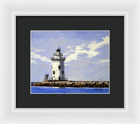 Saybrook Breakwater Lighthouse Old Saybrook Connecticut - Framed Print