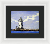 Saybrook Breakwater Lighthouse Old Saybrook Connecticut - Framed Print
