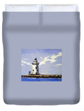 Saybrook Breakwater Lighthouse Old Saybrook Connecticut - Duvet Cover