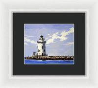 Saybrook Breakwater Lighthouse Old Saybrook Connecticut - Framed Print