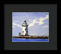 Saybrook Breakwater Lighthouse Old Saybrook Connecticut - Framed Print