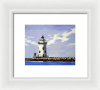Saybrook Breakwater Lighthouse Old Saybrook Connecticut - Framed Print