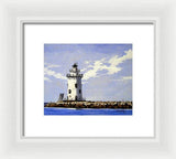 Saybrook Breakwater Lighthouse Old Saybrook Connecticut - Framed Print