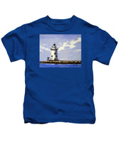 Saybrook Breakwater Lighthouse Old Saybrook Connecticut - Kids T-Shirt