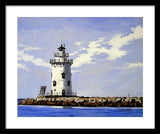 Saybrook Breakwater Lighthouse Old Saybrook Connecticut - Framed Print