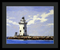 Saybrook Breakwater Lighthouse Old Saybrook Connecticut - Framed Print