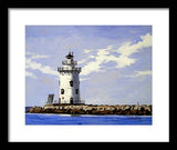 Saybrook Breakwater Lighthouse Old Saybrook Connecticut - Framed Print