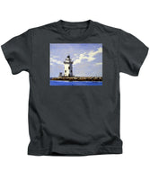 Saybrook Breakwater Lighthouse Old Saybrook Connecticut - Kids T-Shirt