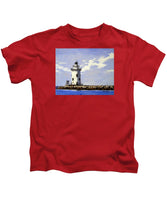 Saybrook Breakwater Lighthouse Old Saybrook Connecticut - Kids T-Shirt