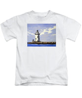 Saybrook Breakwater Lighthouse Old Saybrook Connecticut - Kids T-Shirt