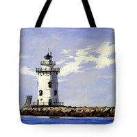 Saybrook Breakwater Lighthouse Old Saybrook Connecticut - Tote Bag