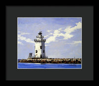 Saybrook Breakwater Lighthouse Old Saybrook Connecticut - Framed Print
